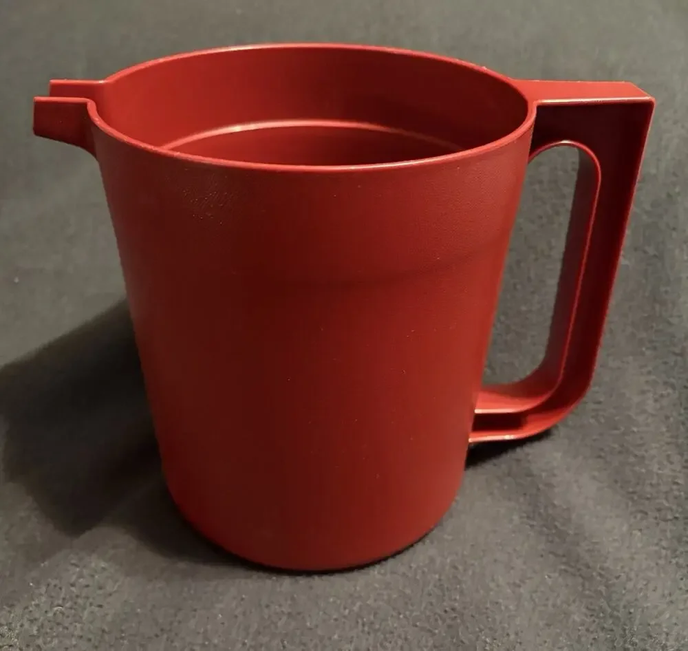 Red Tupperware Pitcher, MPN 1573-2 Made in USA